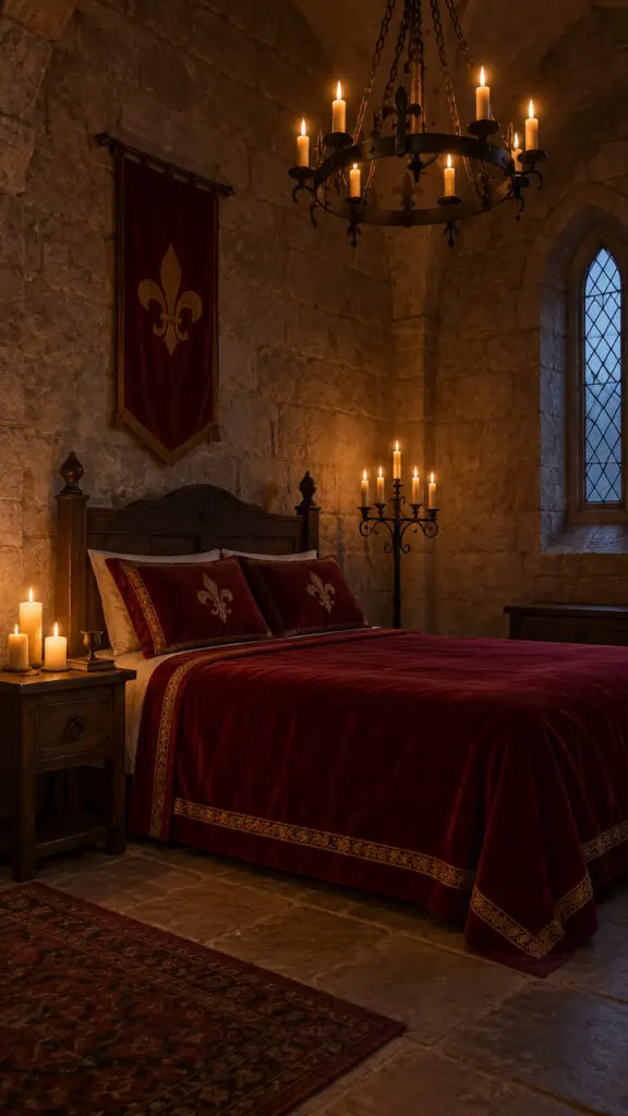 Candlelit Medieval Chamber Bedroom
