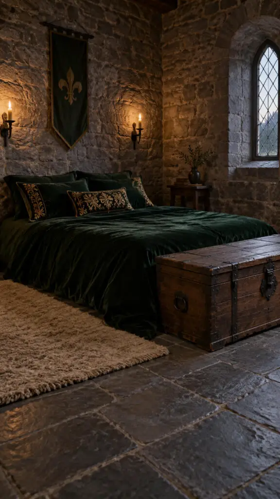 Candlelit Medieval Stone Chamber