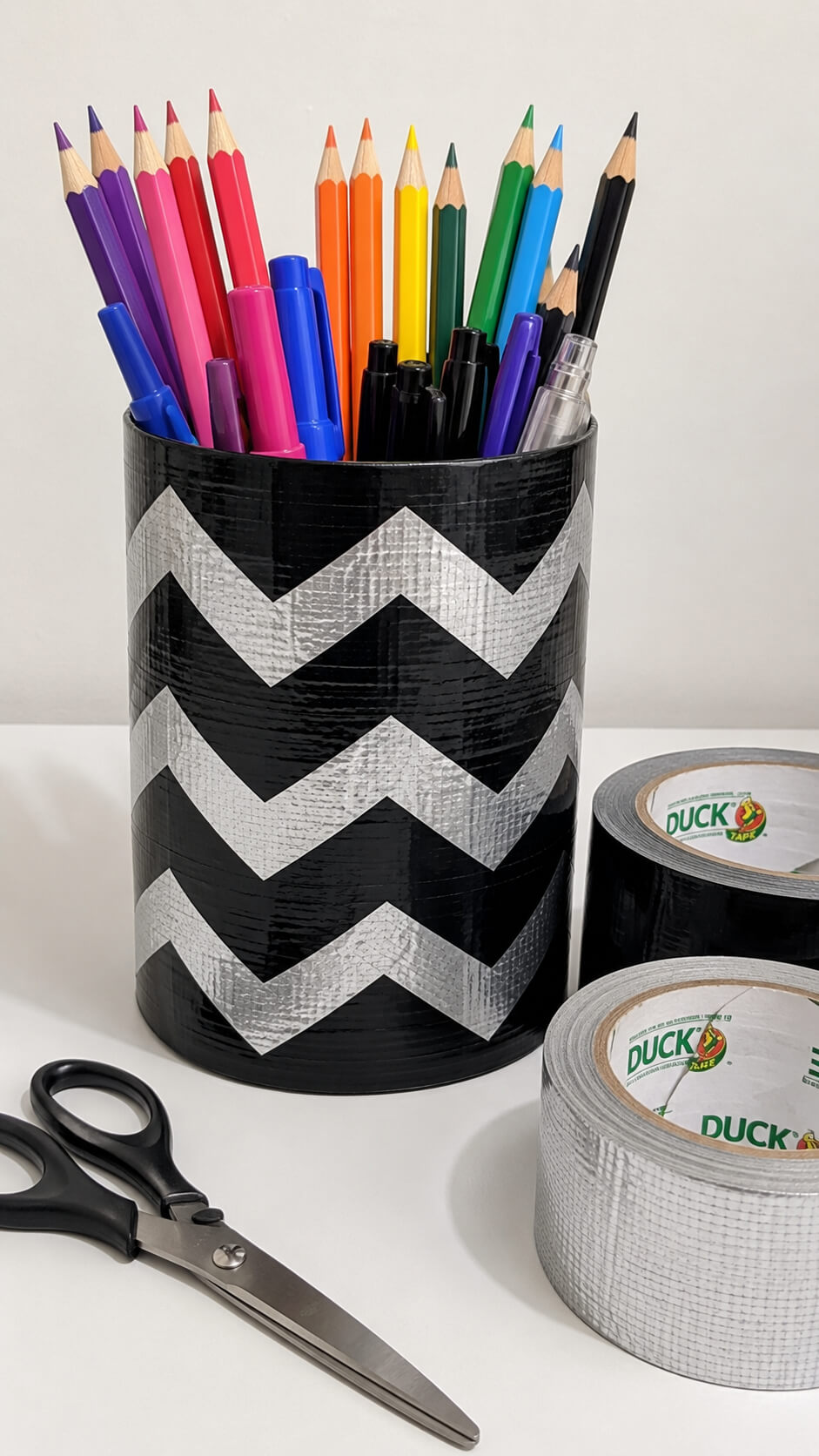 Colorful stationery on a craft desk duct