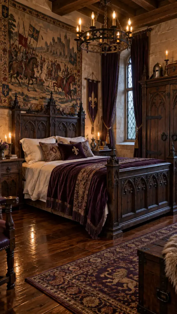 Gothic Castle Chamber in Candlelight