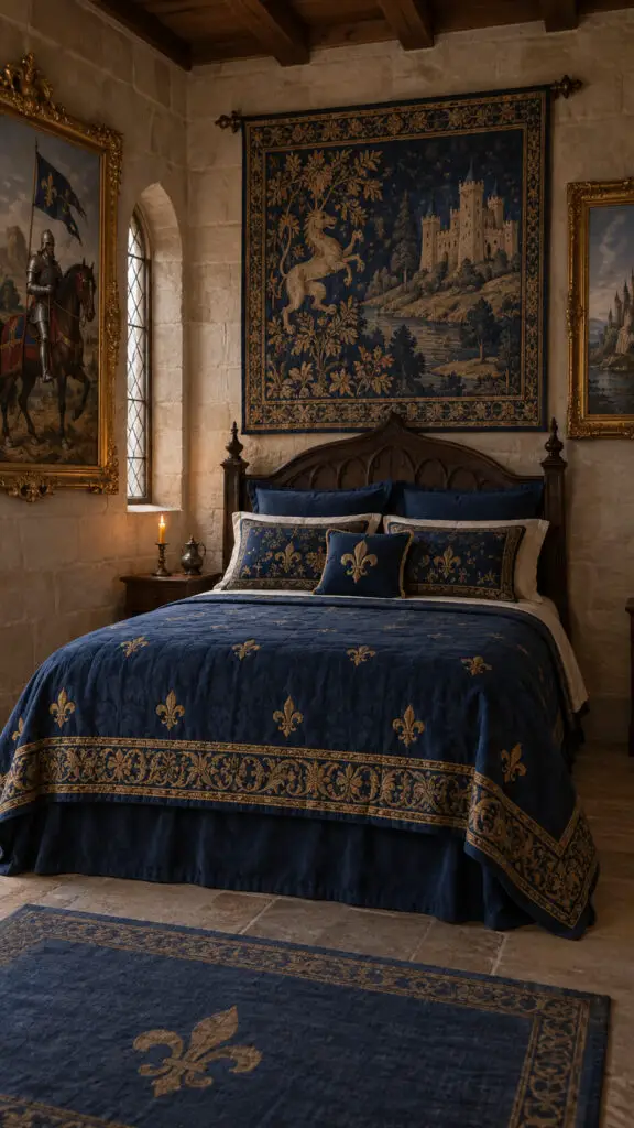 Medieval Blue and Gold Castle Chamber