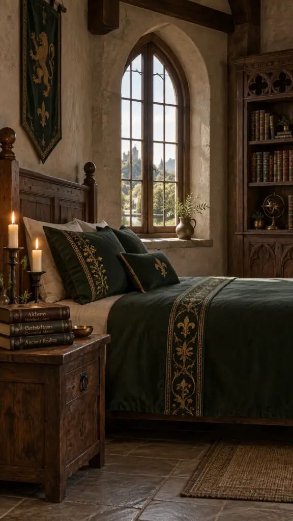 Medieval Castle Bedroom at Dawn
