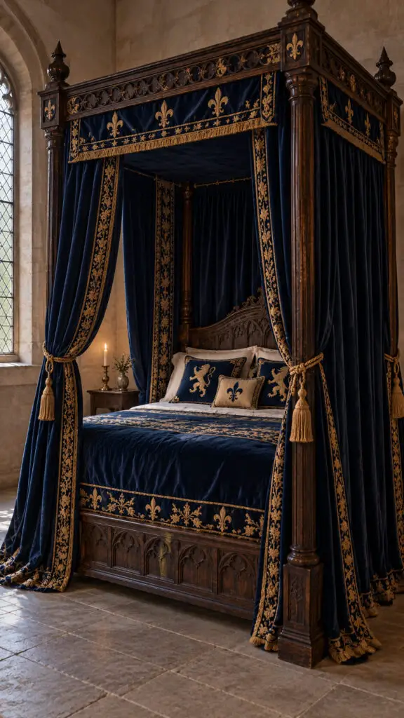 Royal Blue Gothic Canopy Chamber