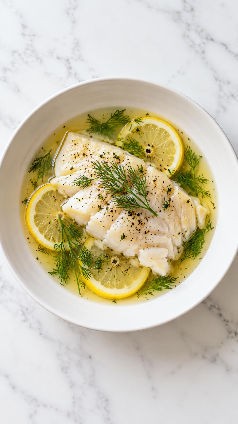Lemony Dill Poached Cod Bowl