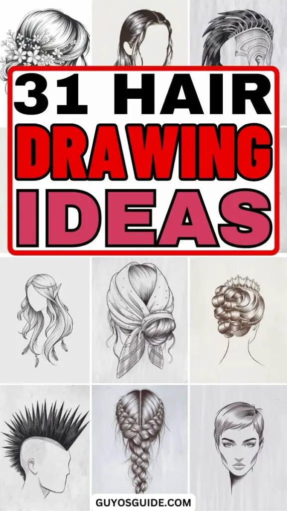 hair drawing ideas