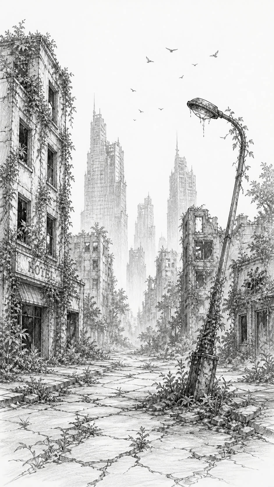 Nature reclaims a forgotten city