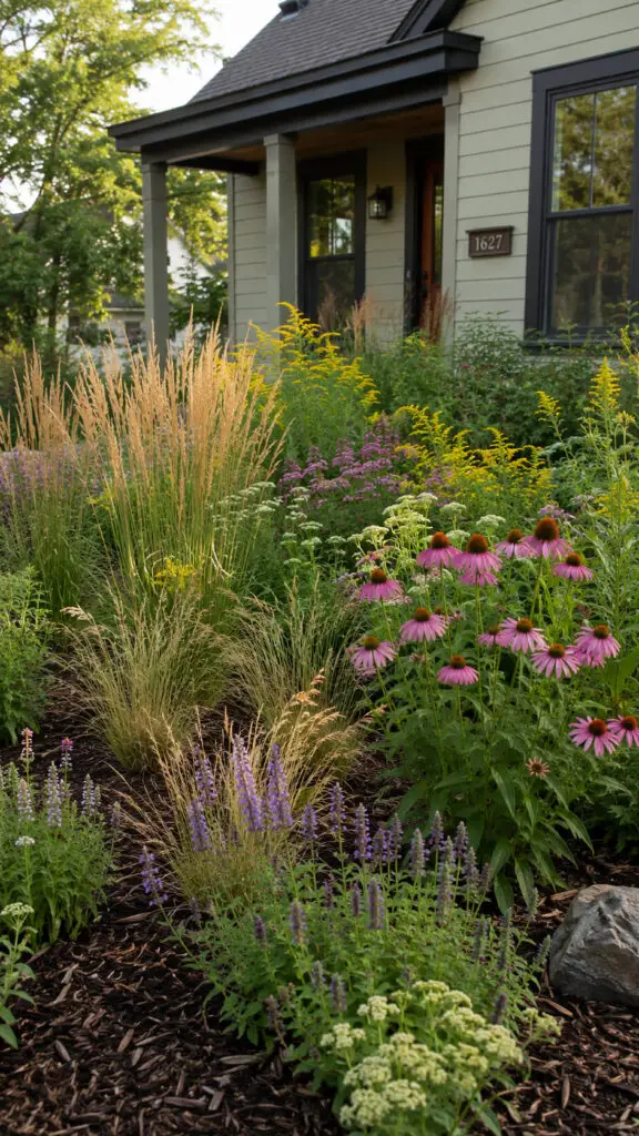 Charming garden around a cozy home