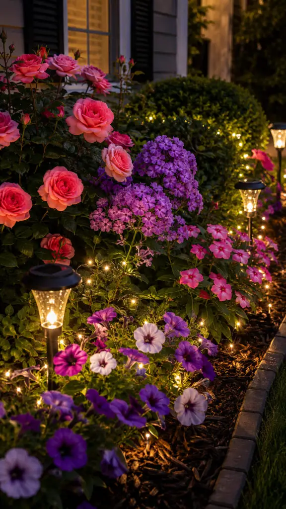 Cozy garden bloom at dusk