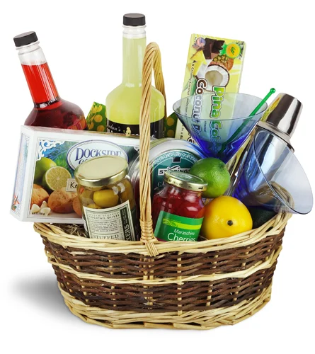 Sunset Cocktails Basket