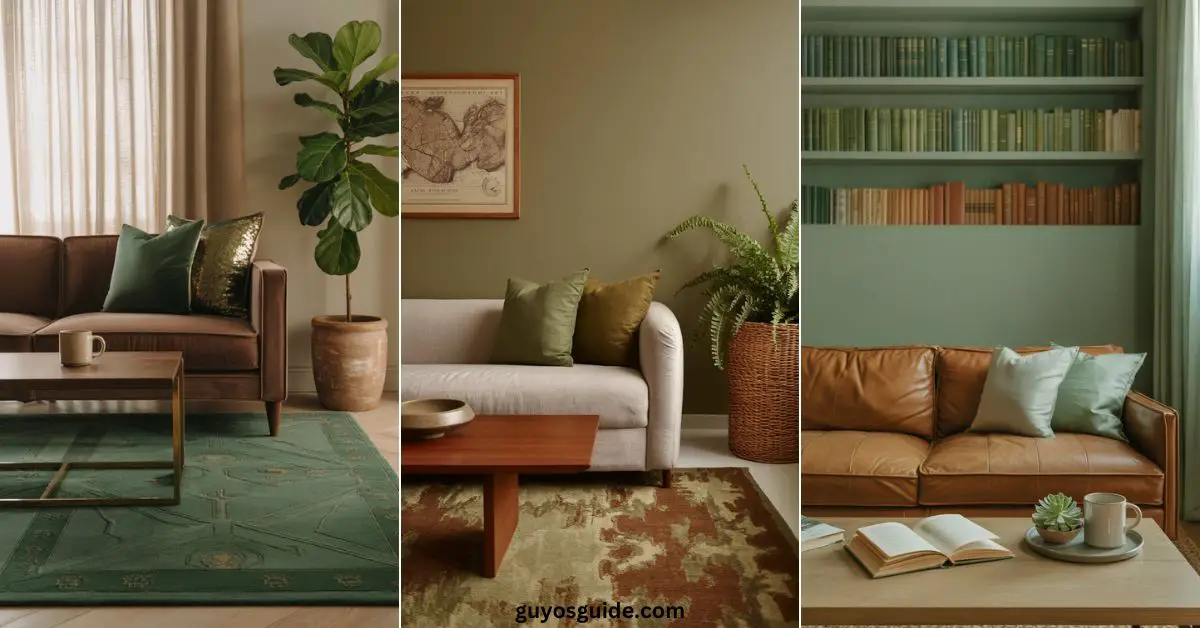 Green and Brown Living Room Ideas - Guyo's Guide