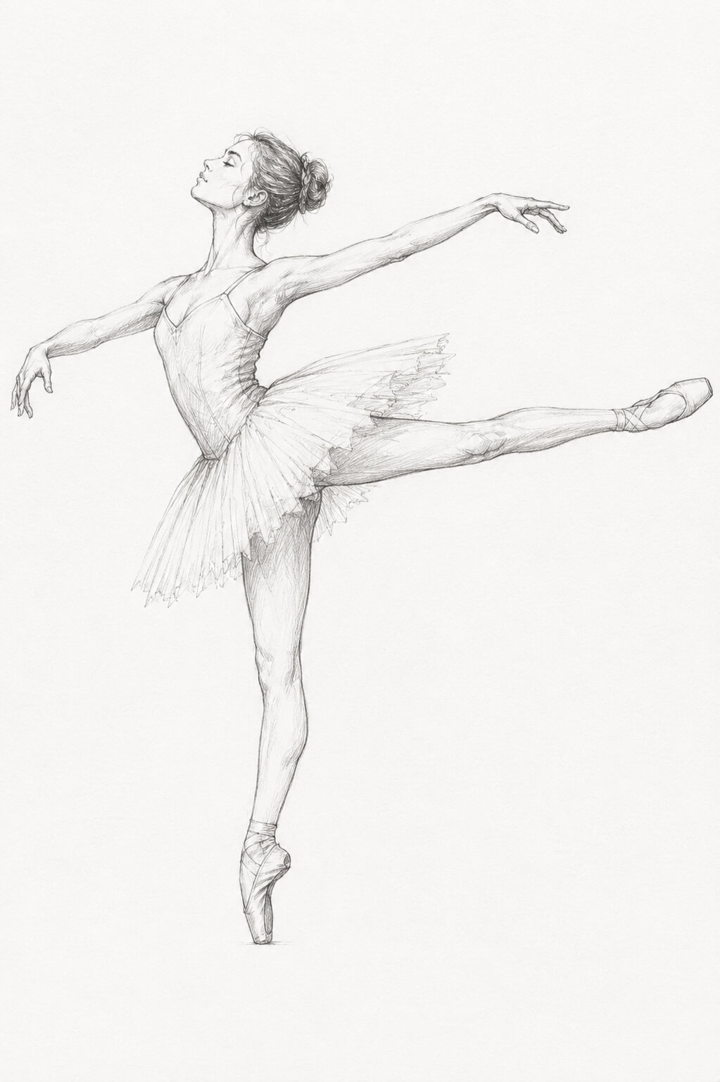 Ballerina in Mid Pose