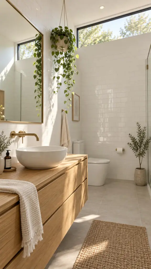 Sunlit Scandinavian Bathroom Retreat