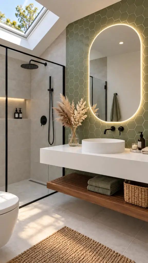 Warm Scandinavian Bathroom Sanctuary