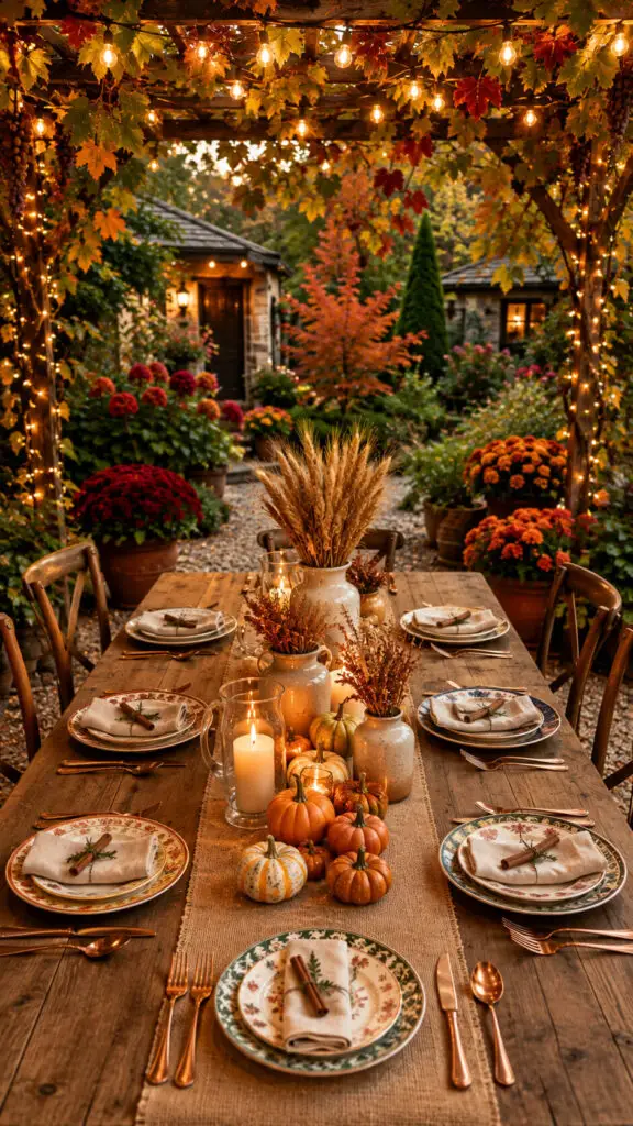 Autumn Harvest Dinner Under Lights