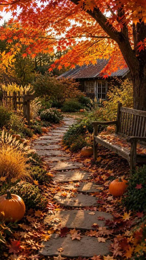 Autumn Maple Garden Path