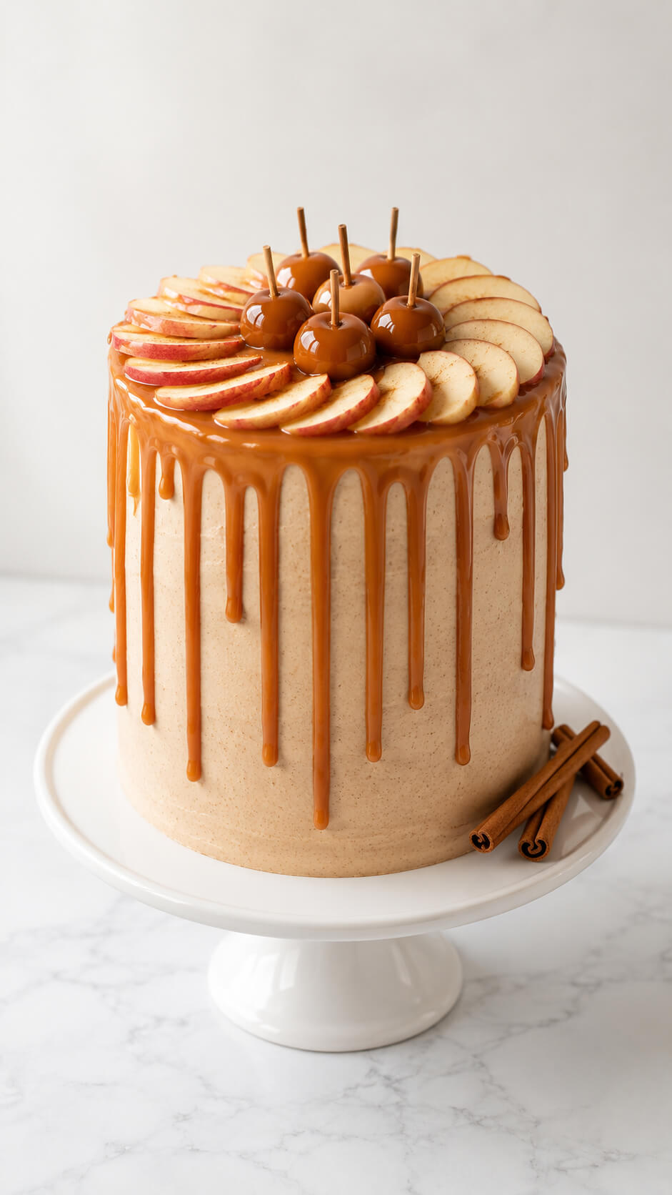 Caramel Apple Drip Cake