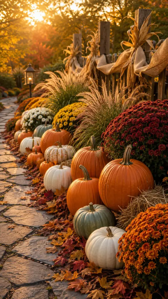 Fall Golden Harvest Garden Path