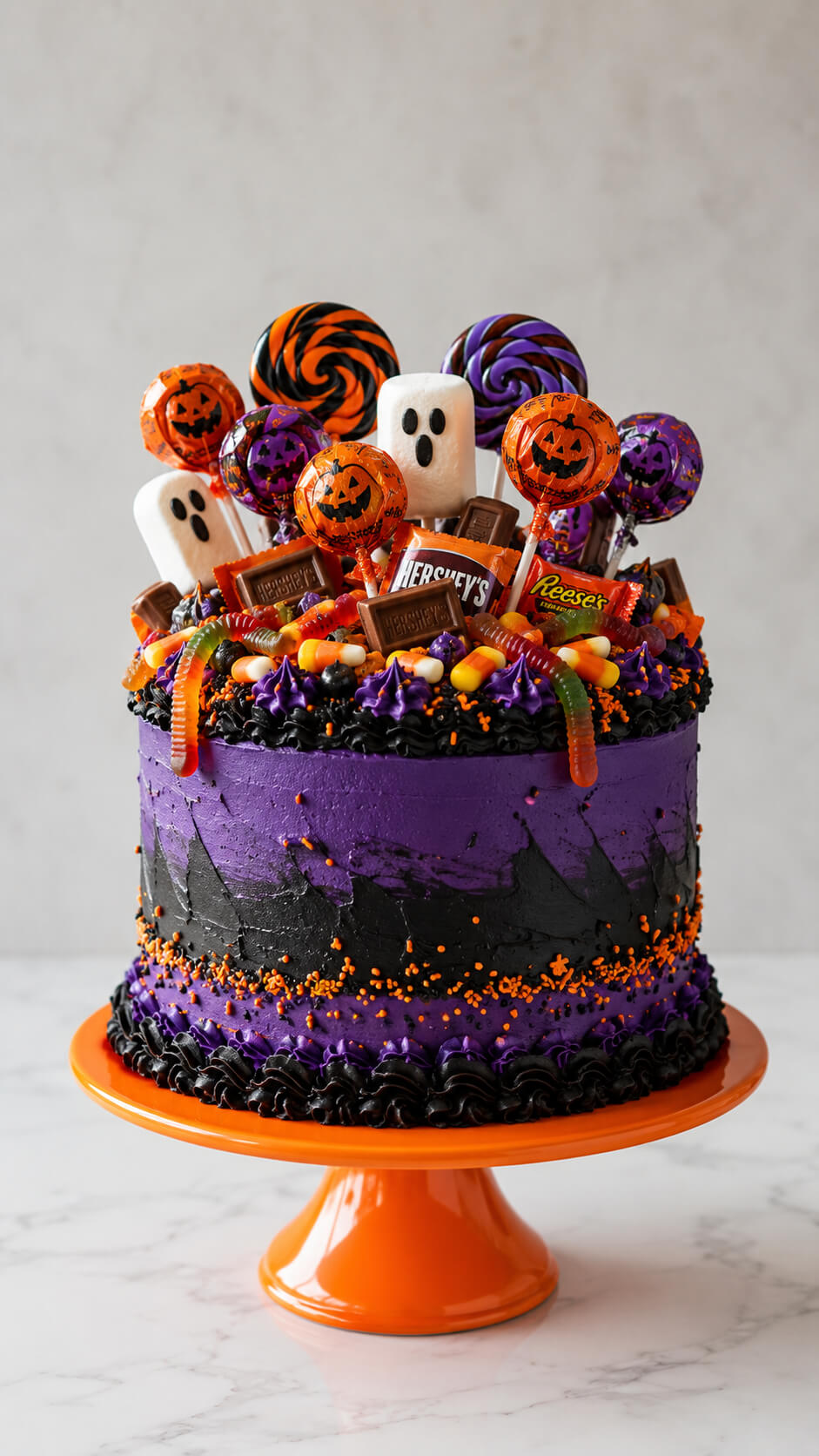 Halloween Candy Explosion Cake
