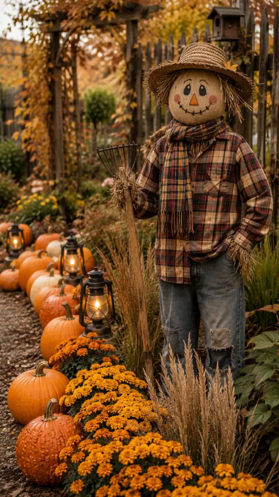 Scarecrows Autumn Garden Glow