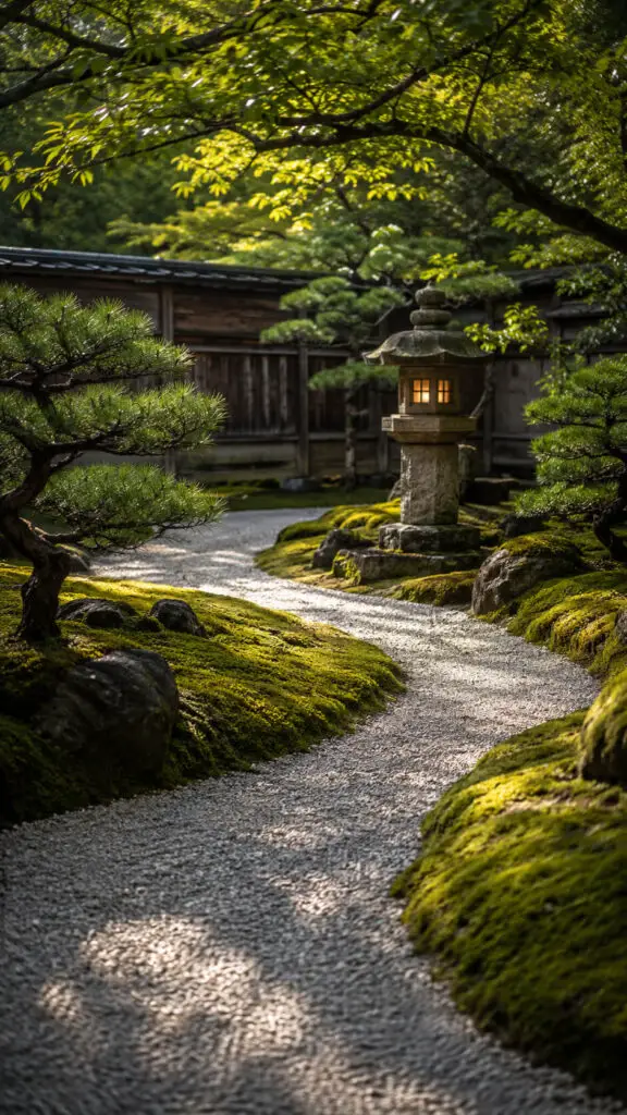 Tranquil Japanese garden path