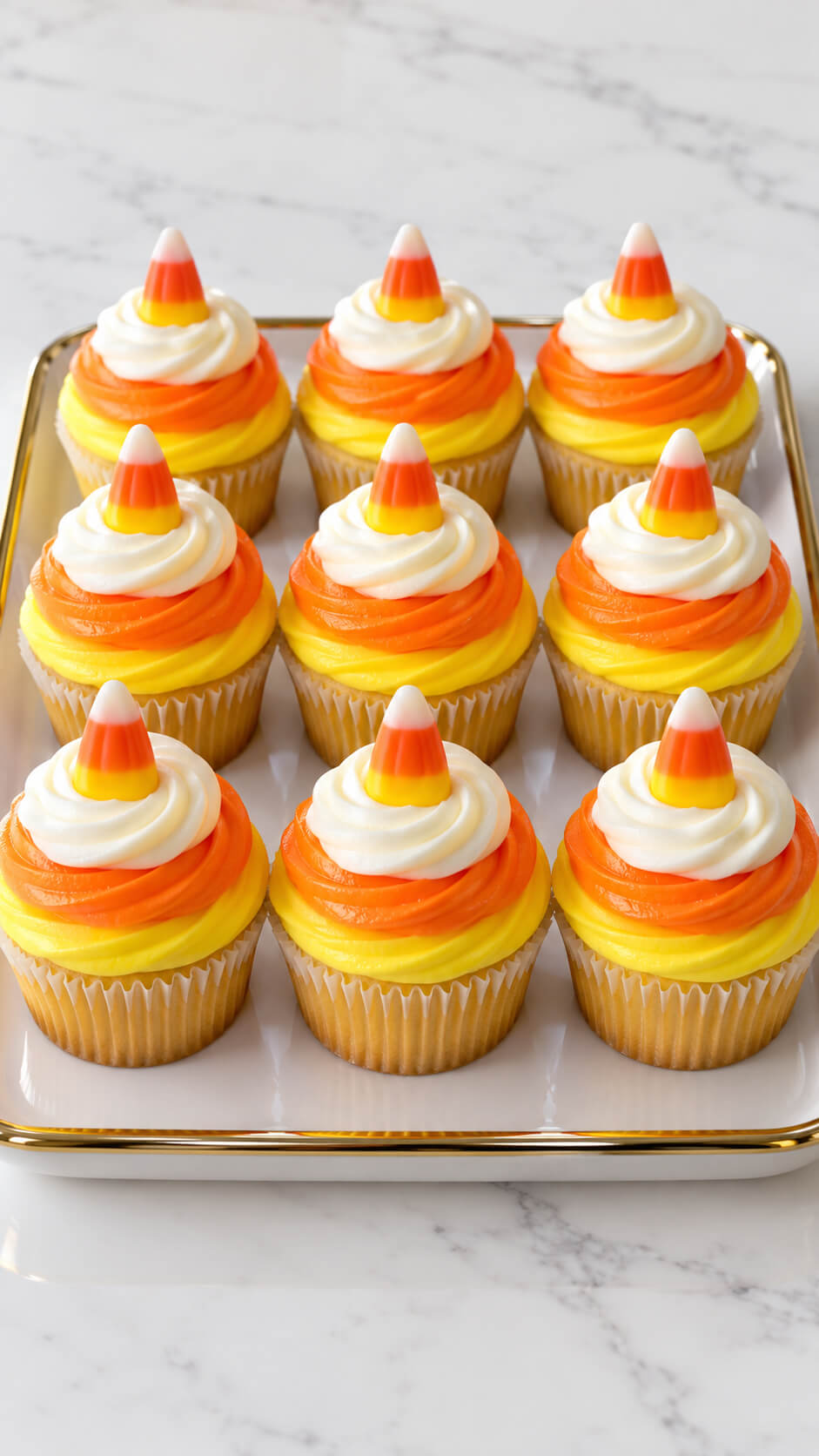 Candy Corn Cupcakes