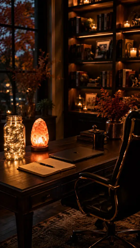 Cozy Autumn Home Library Office