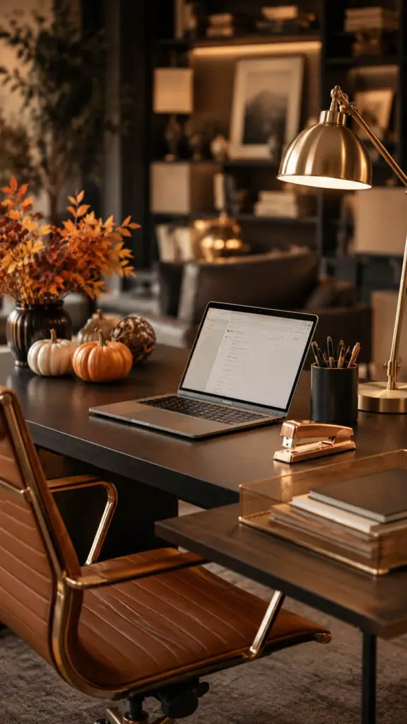 Fall Cozy Autumn Luxe Home Office
