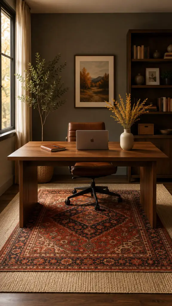 Fall Office Layer Area Rugs