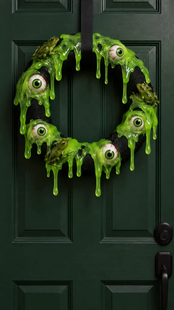 Ghoulish Slime Eyed Halloween Wreath