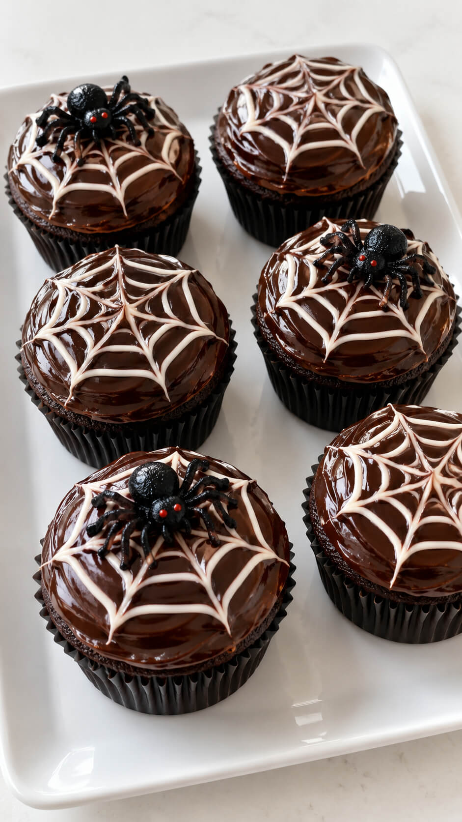 Halloween Spiderweb Cupcakes