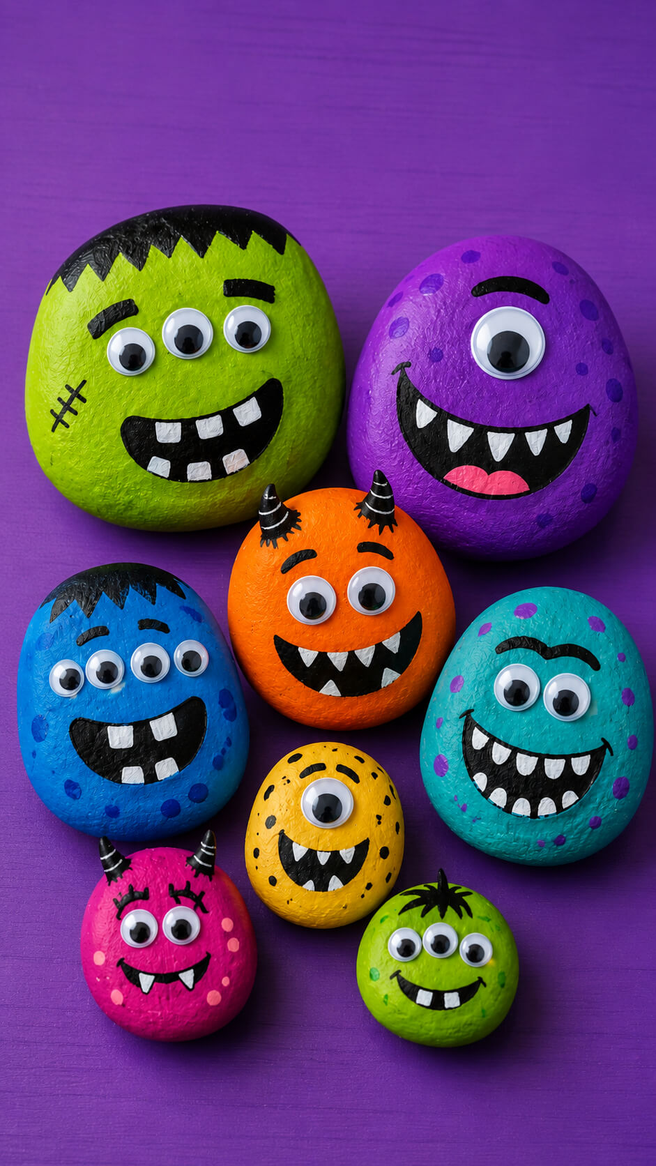 Painted Rock Monsters
