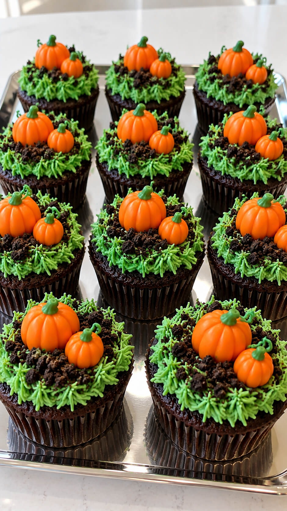 Pumpkin Patch Halloween Cupcakes