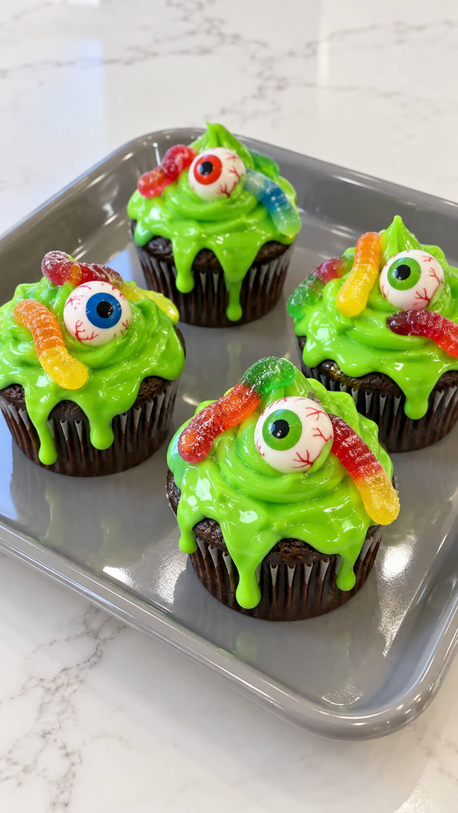 Toxic Slime Cupcakes