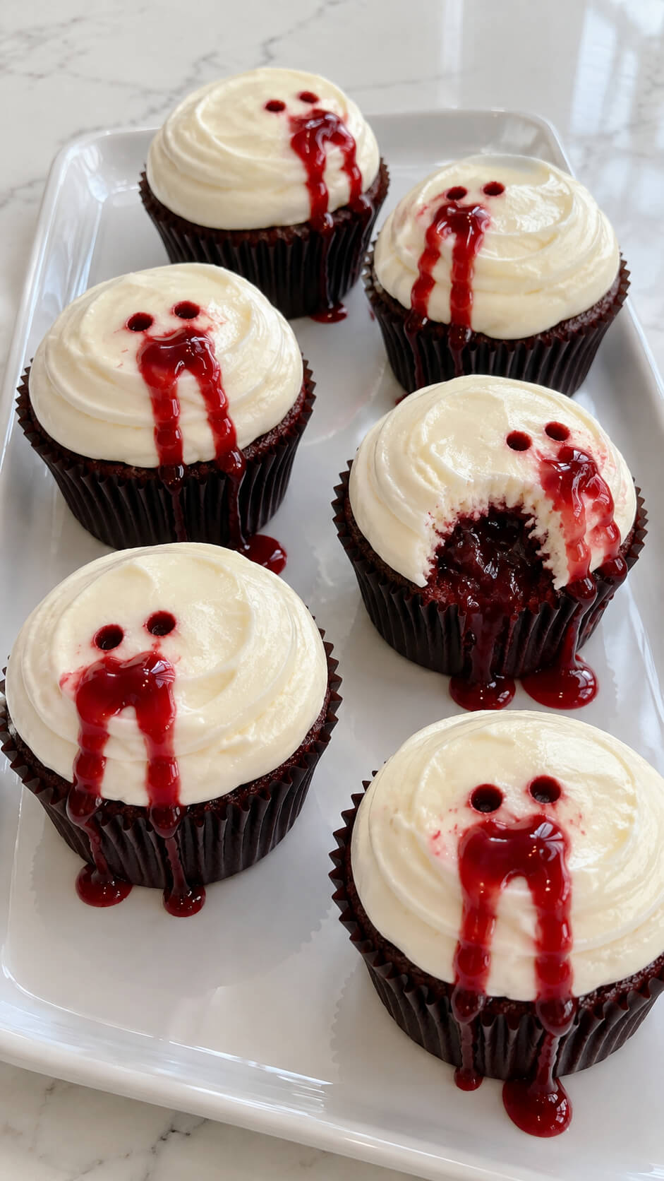Vampire Bite Cupcakes