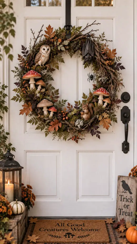 Whimsical Woodland Halloween Wreath