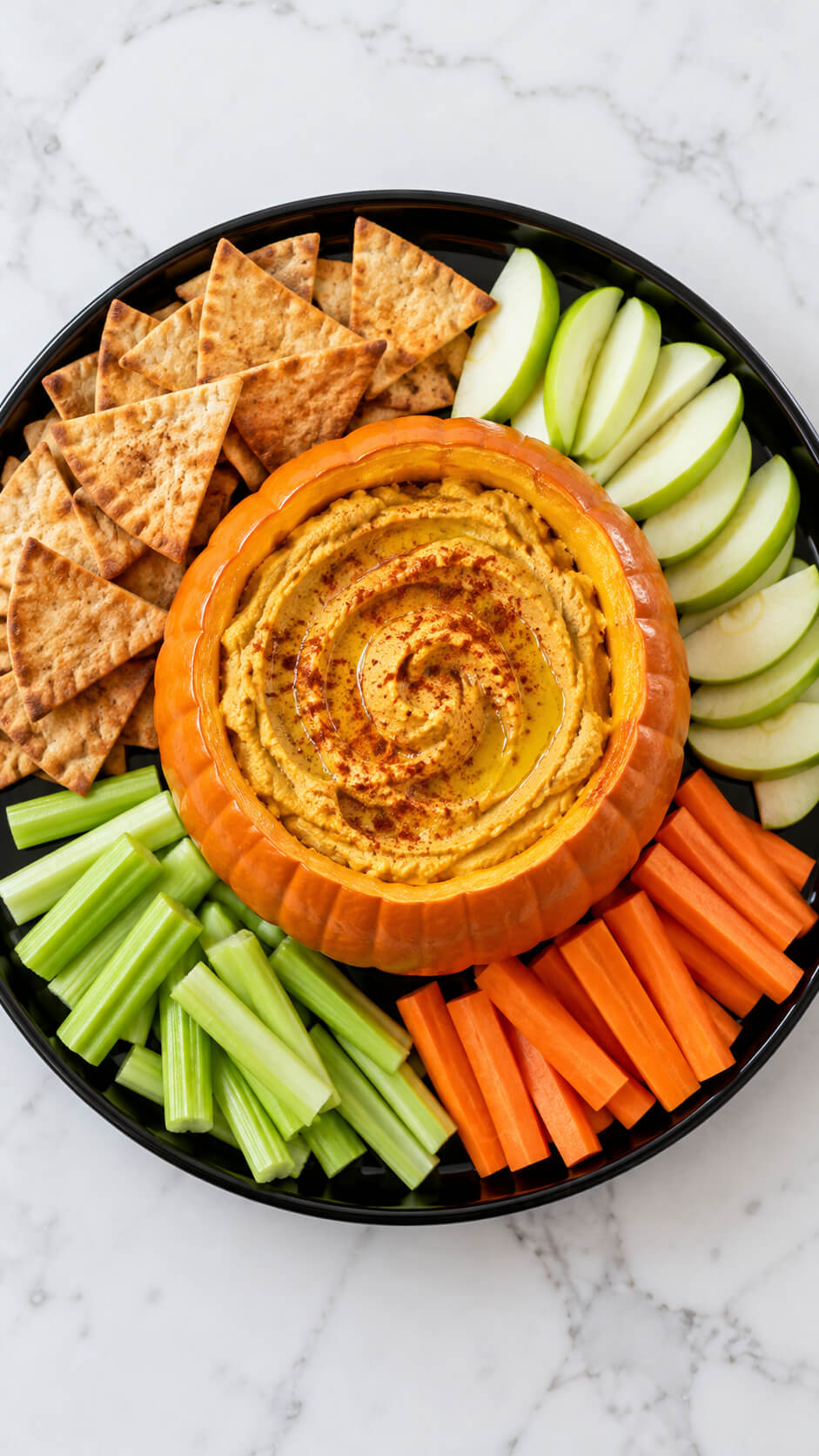 Autumn Pumpkin Hummus Platter