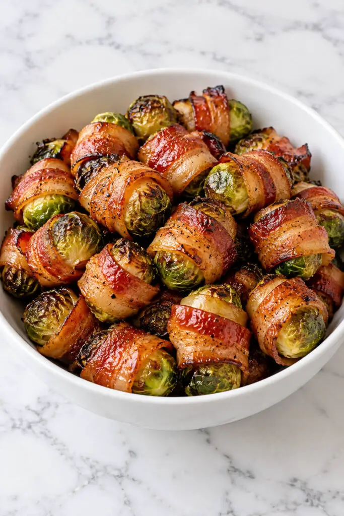 Bacon Wrapped Brussels Sprouts Bowl