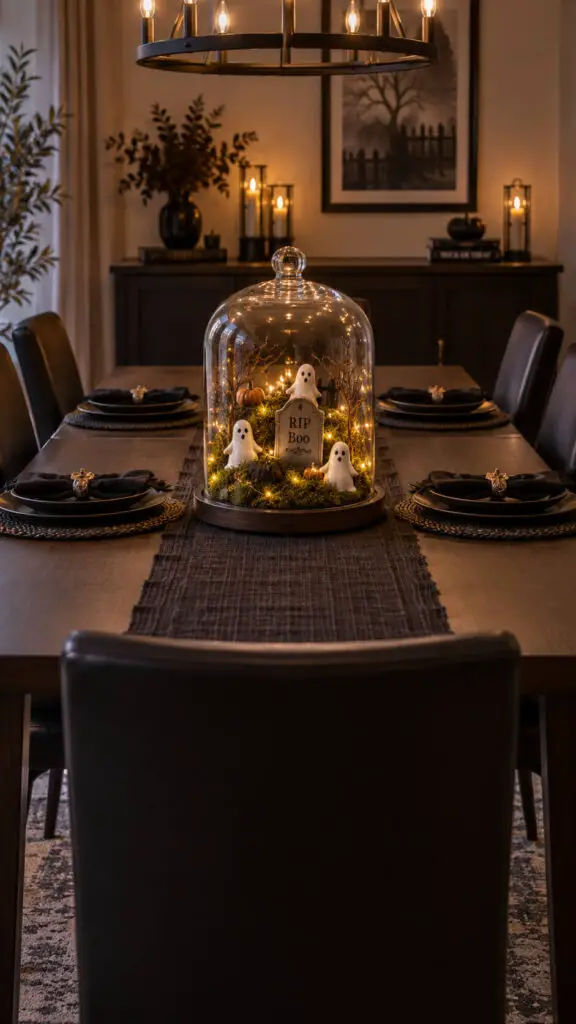 Cozy Halloween Dining Table Vignette