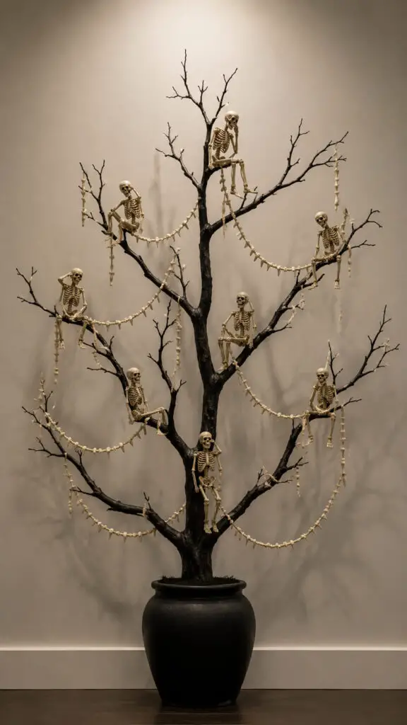Eerie Skeleton Tree Arrangement