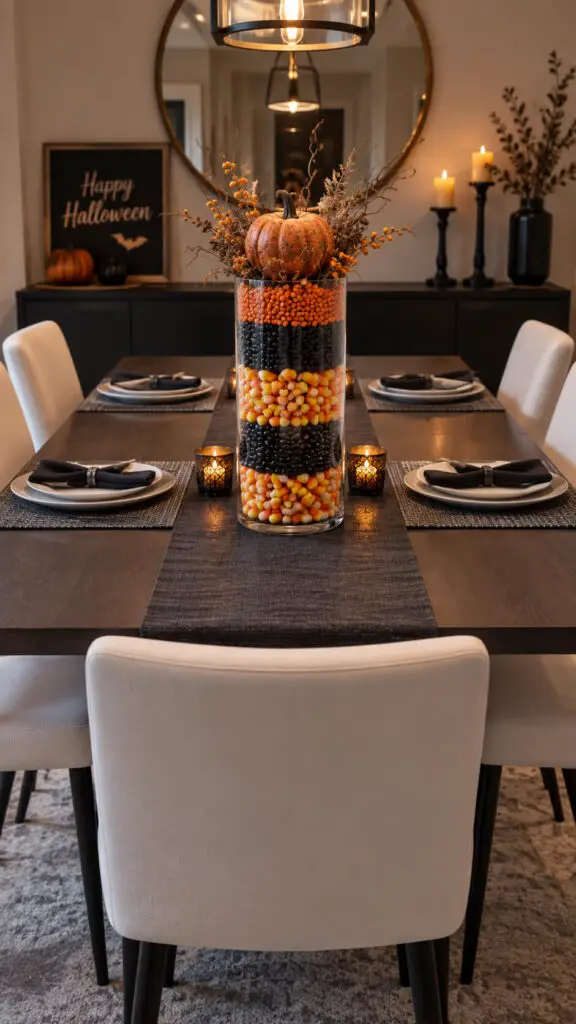 Elegant Halloween Dining Centerpiece