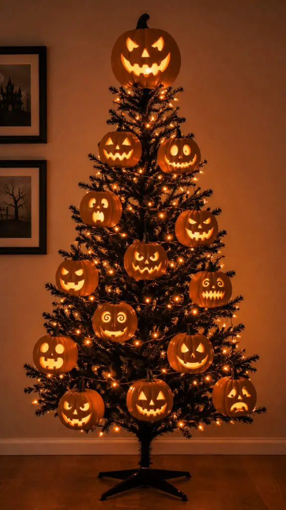 Glowing Jack o Lantern Halloween Tree