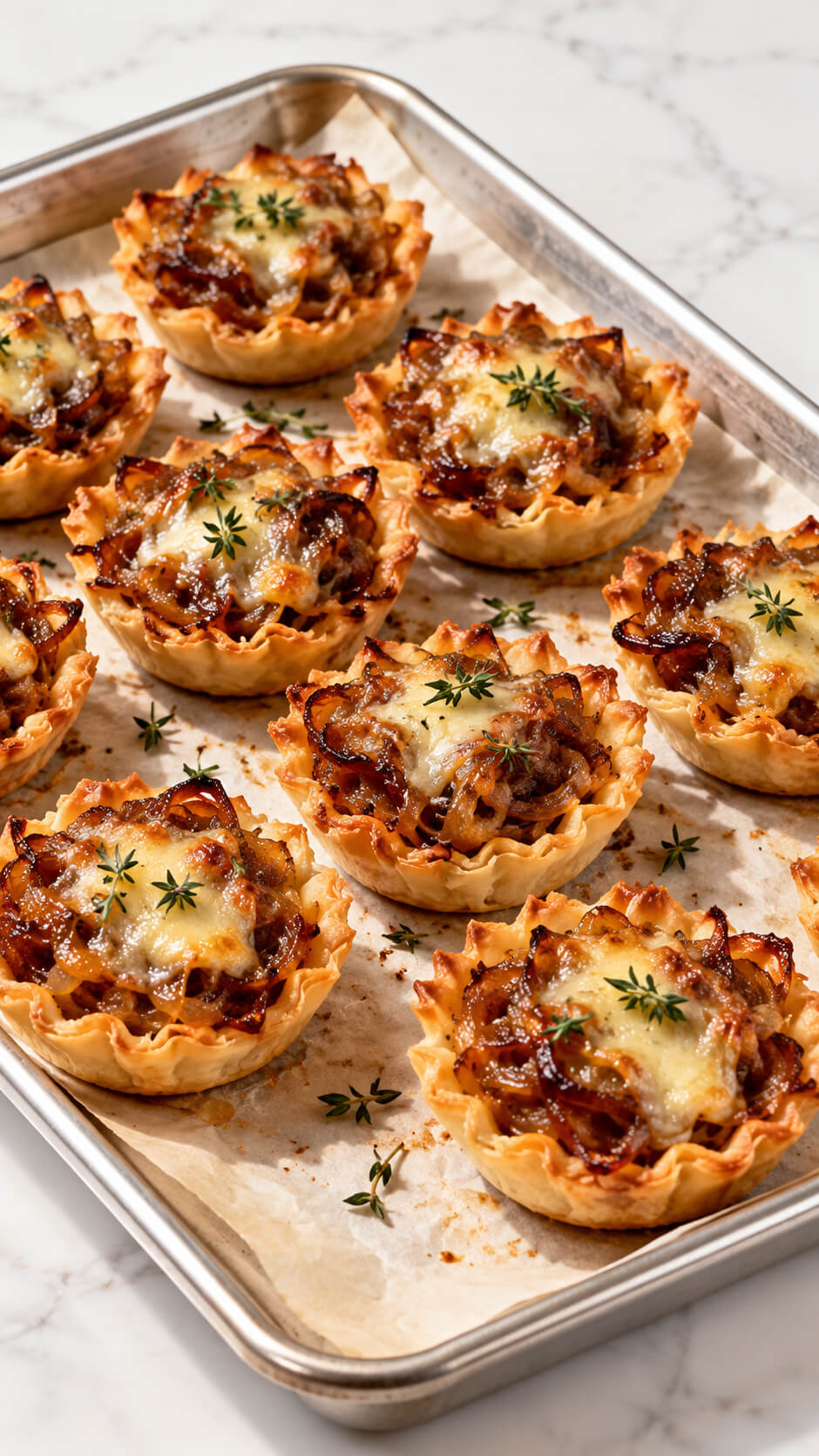 Golden Caramelized Onion Tartlets