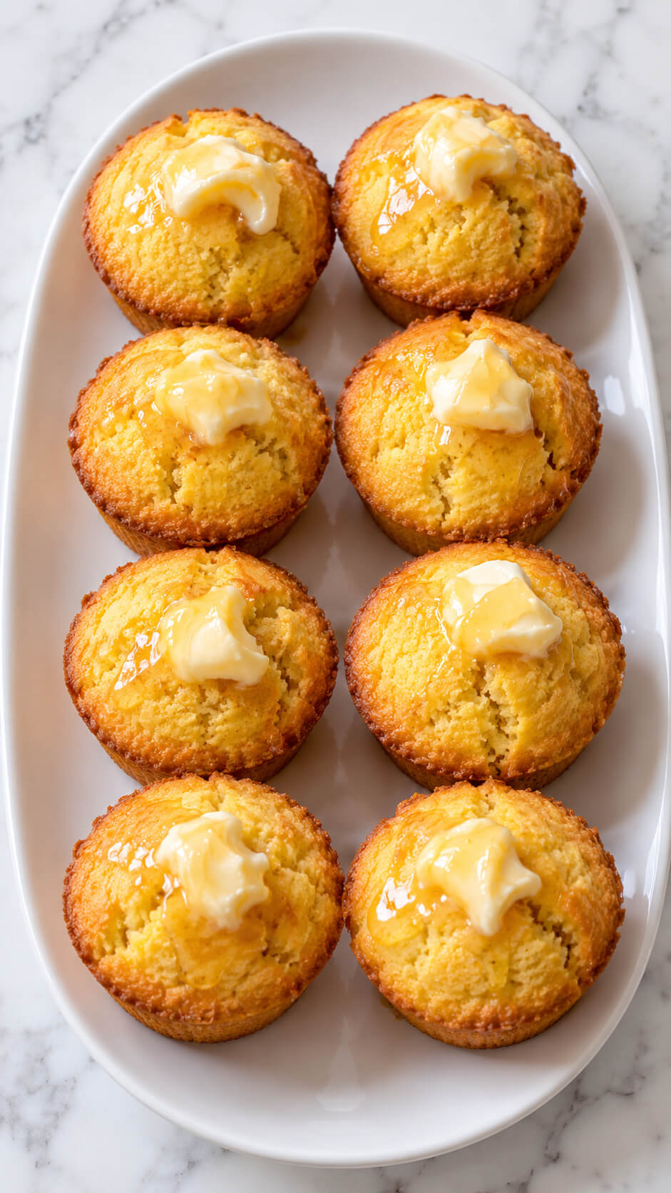 Golden Honey Butter Cornbread Muffins