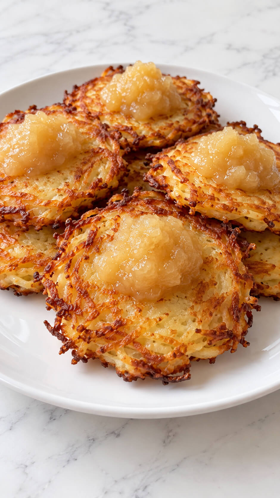 Golden Latkes with Applesauce