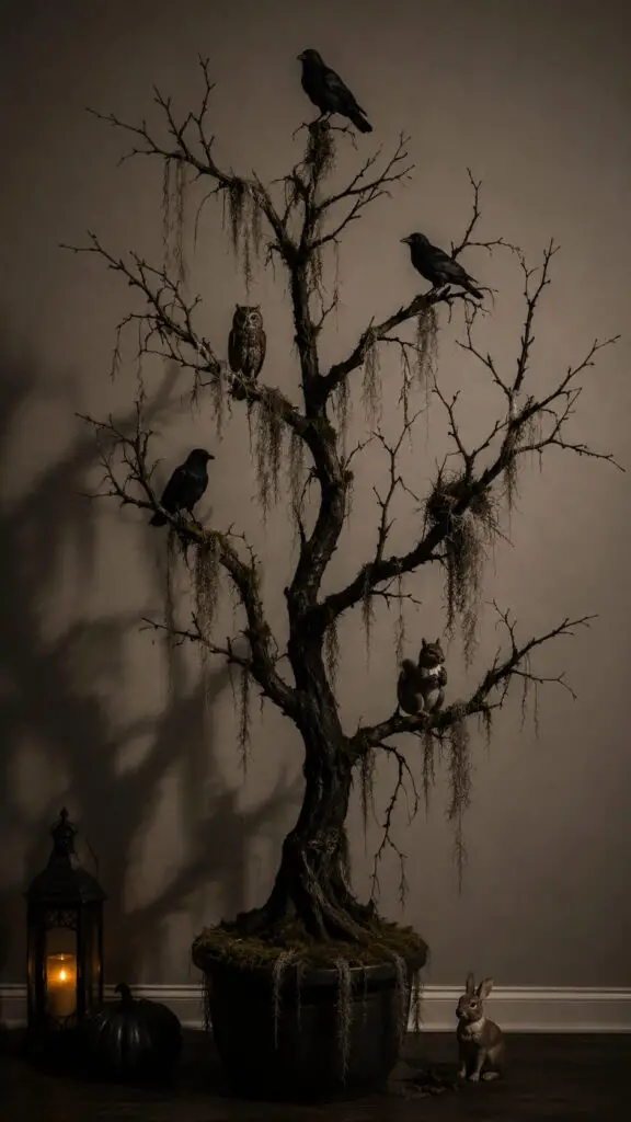 Gothic Moss Tree with Woodland Companions
