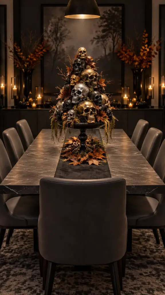 Gothic Skull Centerpiece Dining Room