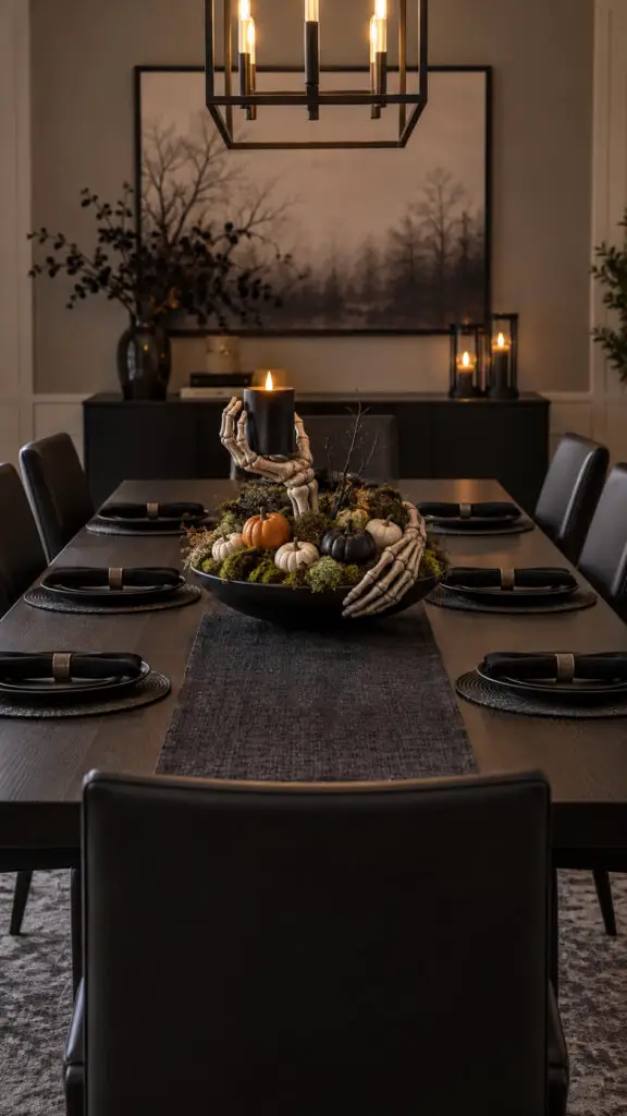 Moody Halloween Dining Table Centerpiece
