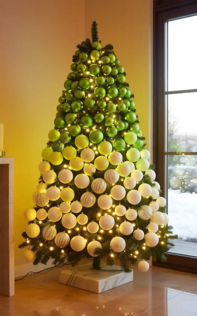 Ombre Green Christmas Tree 1