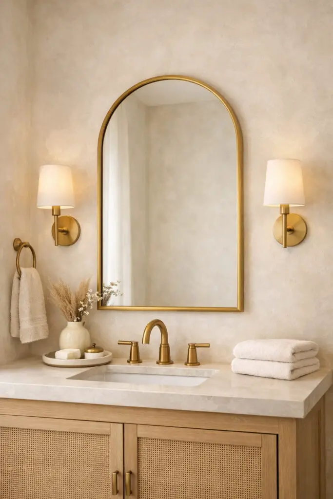Brass Limewash Bathroom