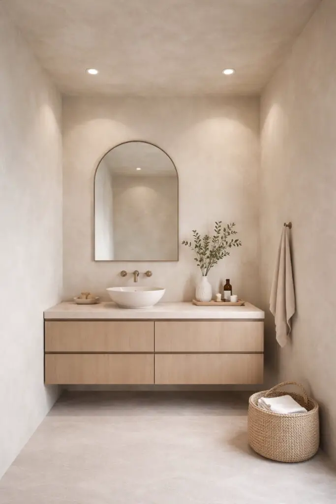 Ceiling Limewash Bathroom